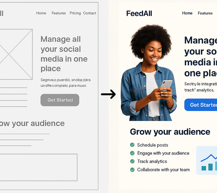 Website accessible on all devices with UX Designed solution